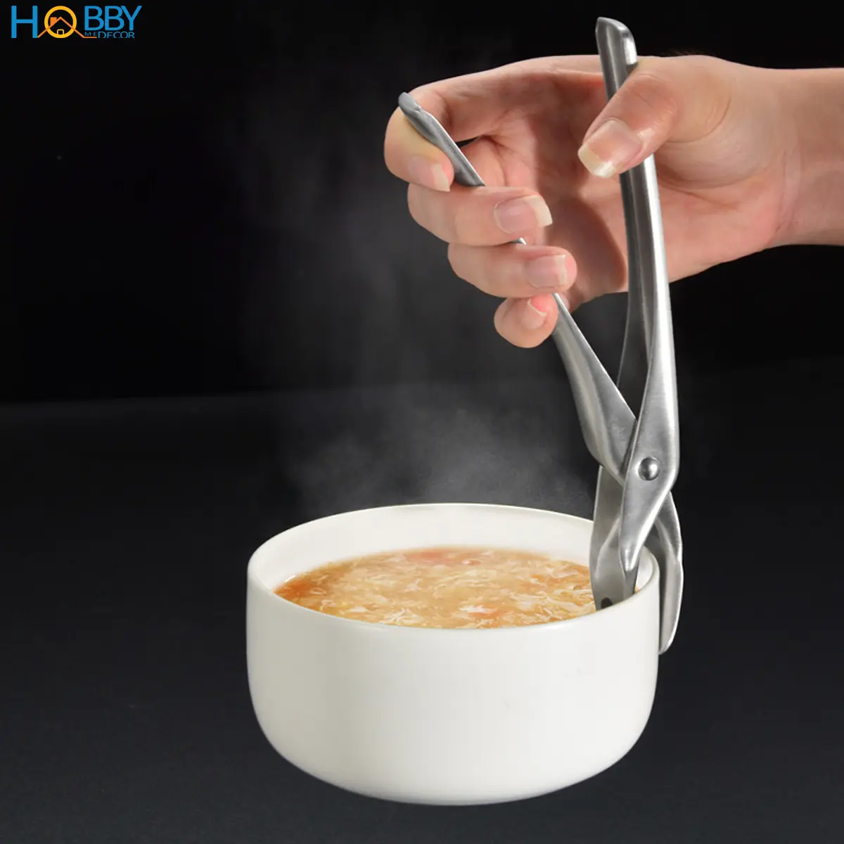 Kẹp bát đĩa nhà bếp chống nóng tay cầm inox 304 Hobby home decor KI