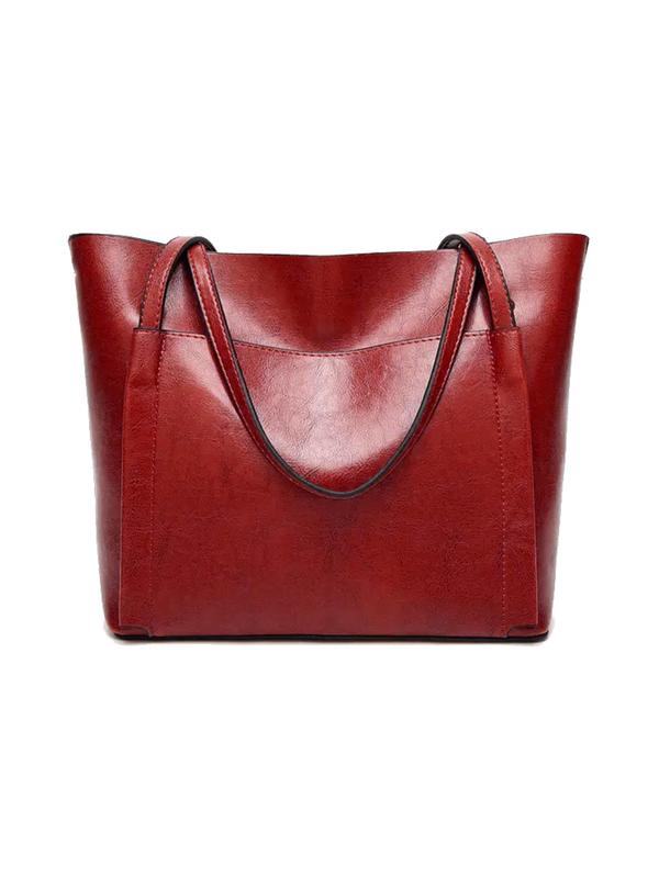 Women's Solid Color Large Capacity Tote Bag, Fashionable Shoulder Bag For Teen Girl, Women, College Student, Rookies & White-collar Workers Perfect For Office, College, Work, Business, Commute 5