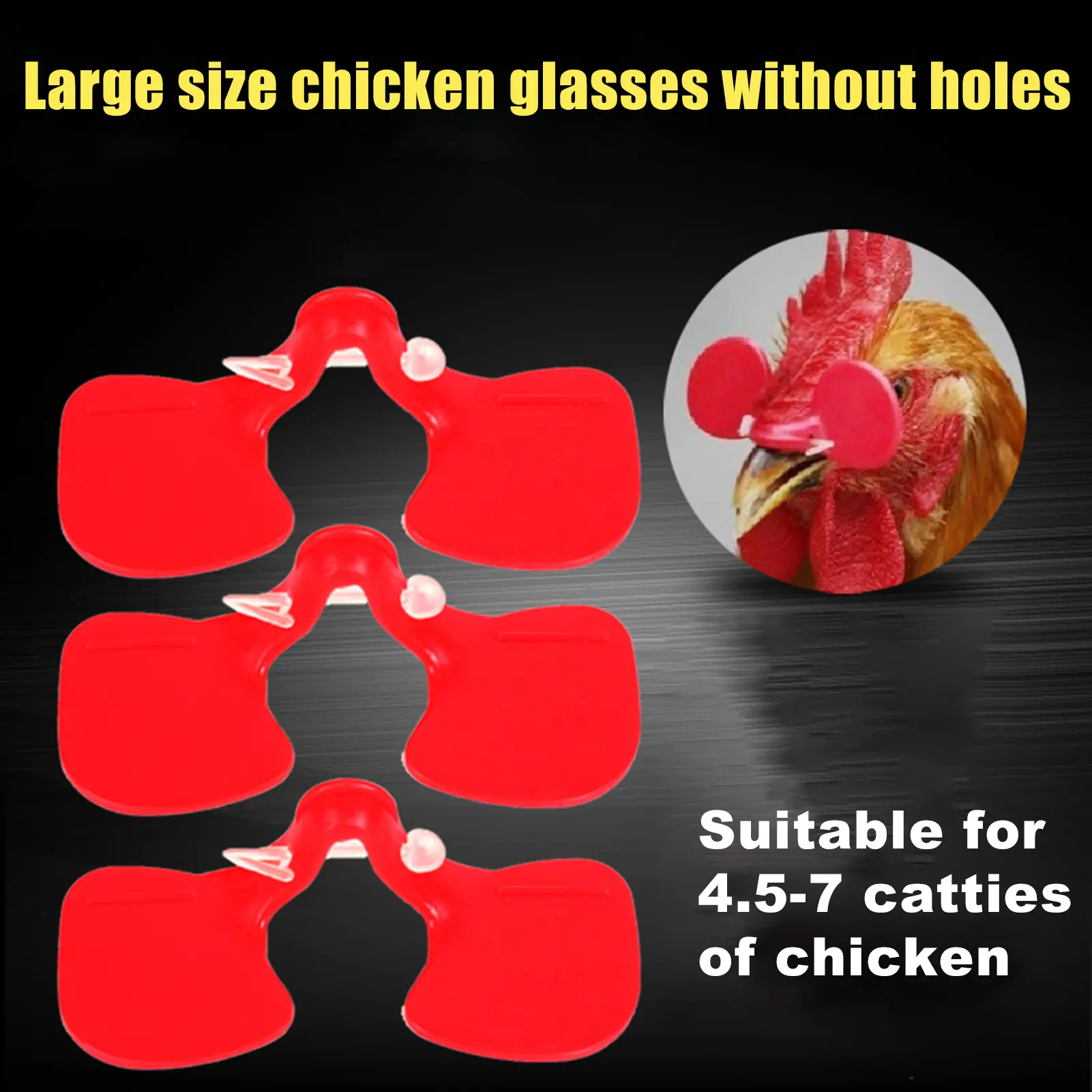 50/100Pcs Poultry Blinders with Pliers Anti-Pecking Plastic Pinless Chicken Spectacles for Chick