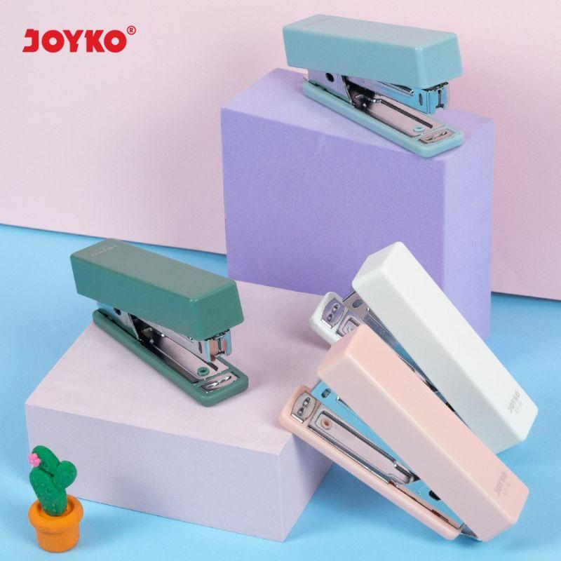 STAPLER WARNA PASTEL JOYKO ST-15 | STAPLES MENGGUNAKAN ISI KECIL NO.10 | JEPRETAN | PENJEPIT KERTAS SEDANG SOFTCOLOR 0