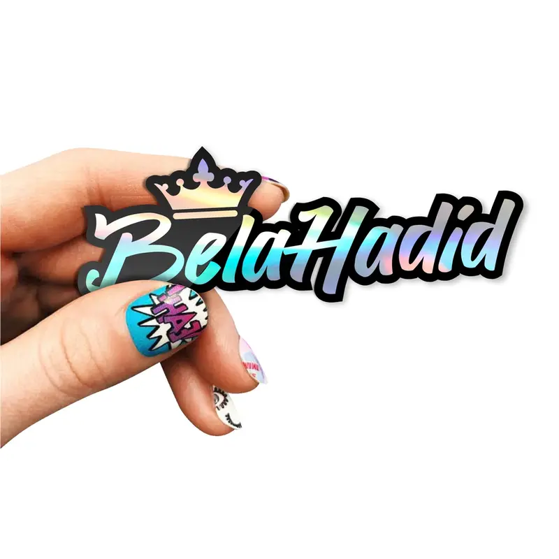 Stiker Mahkota Nama Hologram Bisa CUSTOM untuk Laptop/ HP/ Mobil 3