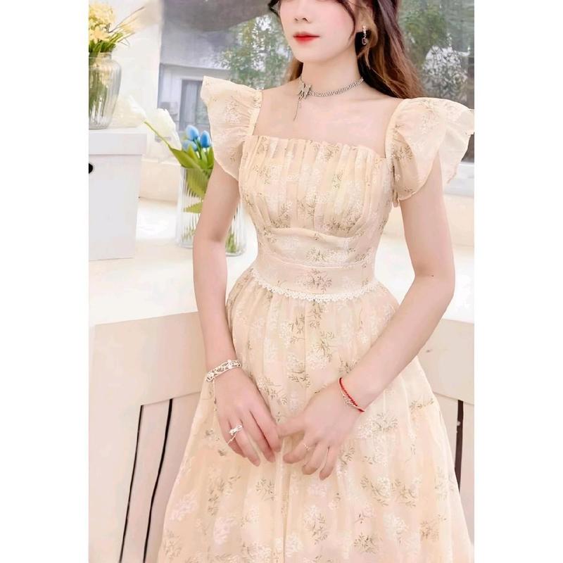 Đầm nữ dáng xòe cánh tiên phối voan ngực xinh xắn 086 Women Voi Dress 5