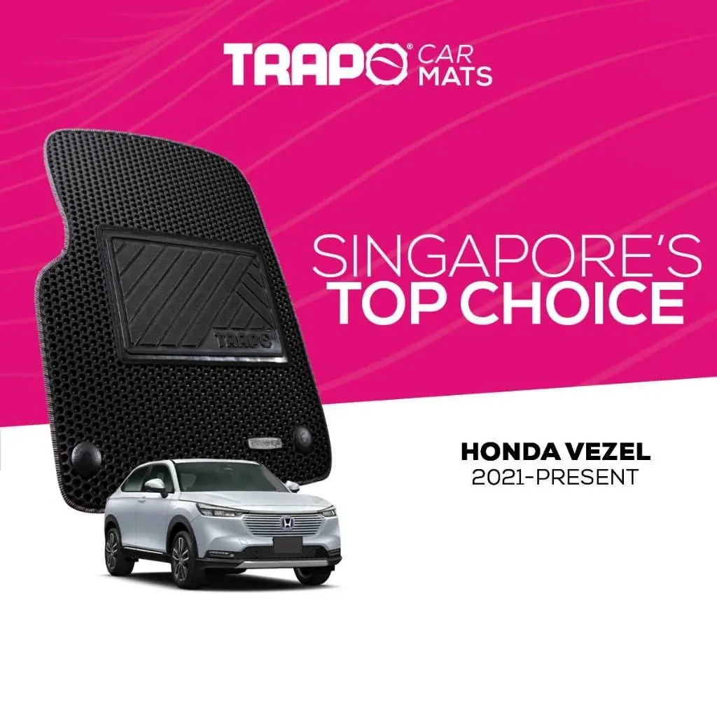 Trapo Car Mat Honda Vezel (2021-present) - Easy to Clean, Improved Design, Odourless & Waterproof