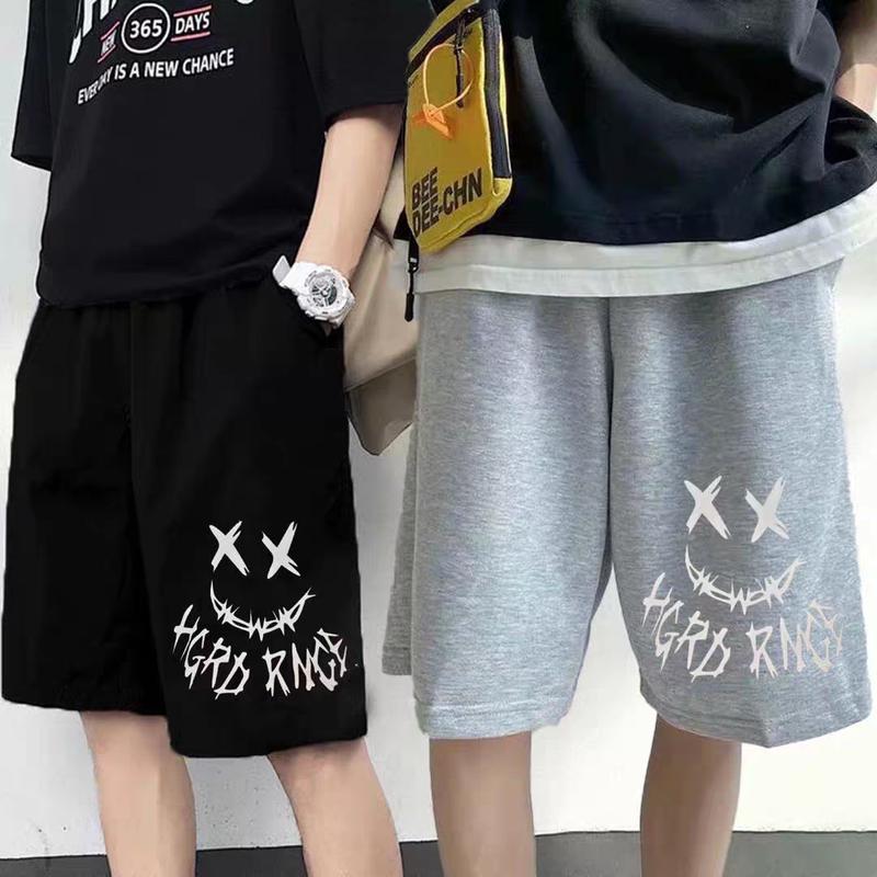 Product Introduction of Korean casual plus size fashionable loose shorts, men's and women's INS sports pants, cropped pants 1
