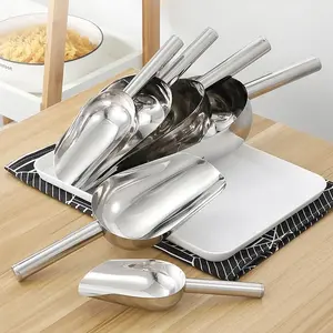 SCOOP ES ICE STAINLESS STEEL SCOOP 8 9 10 11 INCH METAL FOOD SCOOP UNTUK DAPUR PESTA HARI RAYA HOTEL CAFE PERNIKAHAN  WEDDING IMPORT PREMIUM MURAH