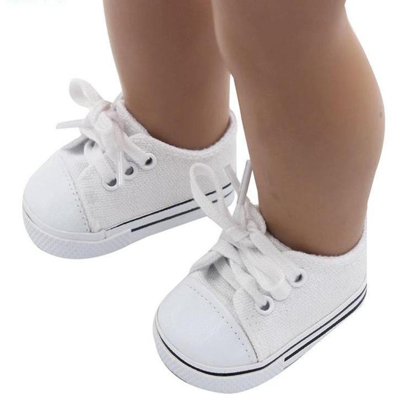 Product Introduction of Fashion Doll Canvas Shoes Sneakers Shoes For 43cm Baby Doll 18 inch Girl Dolls 7
