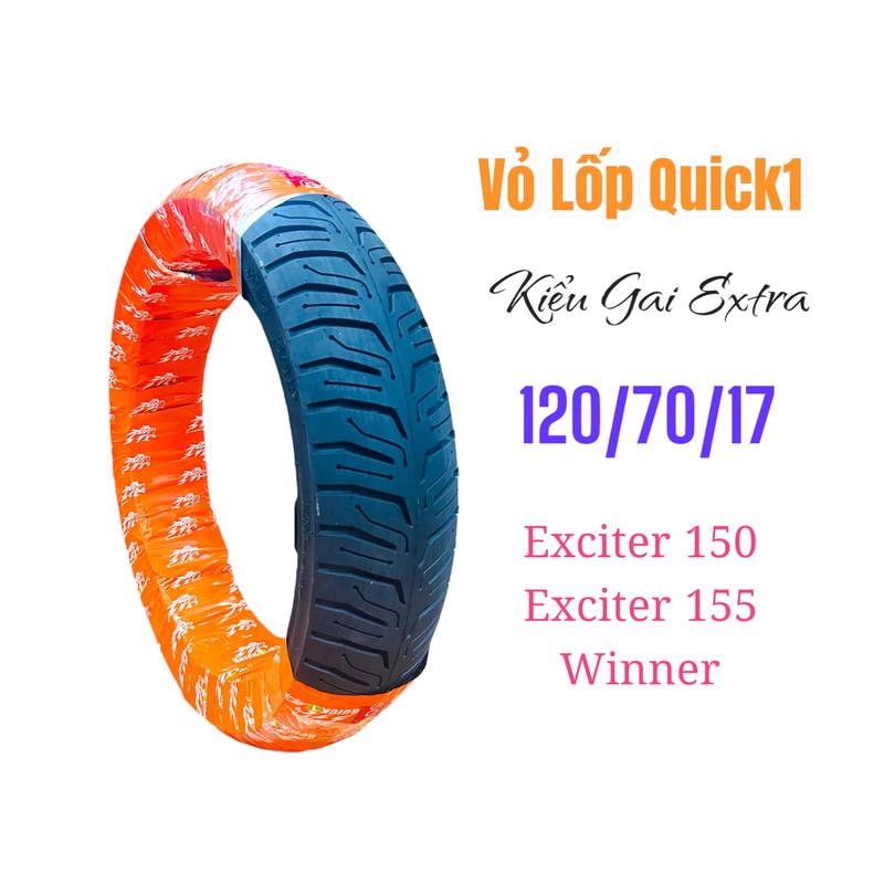 Quick1 Vỏ Lốp Sau Exciter 150 Exciter 155 Winner 120 70 17 Extra 638 Cao Su Bám Đường Phụ Tùng Lốp Xe Máy