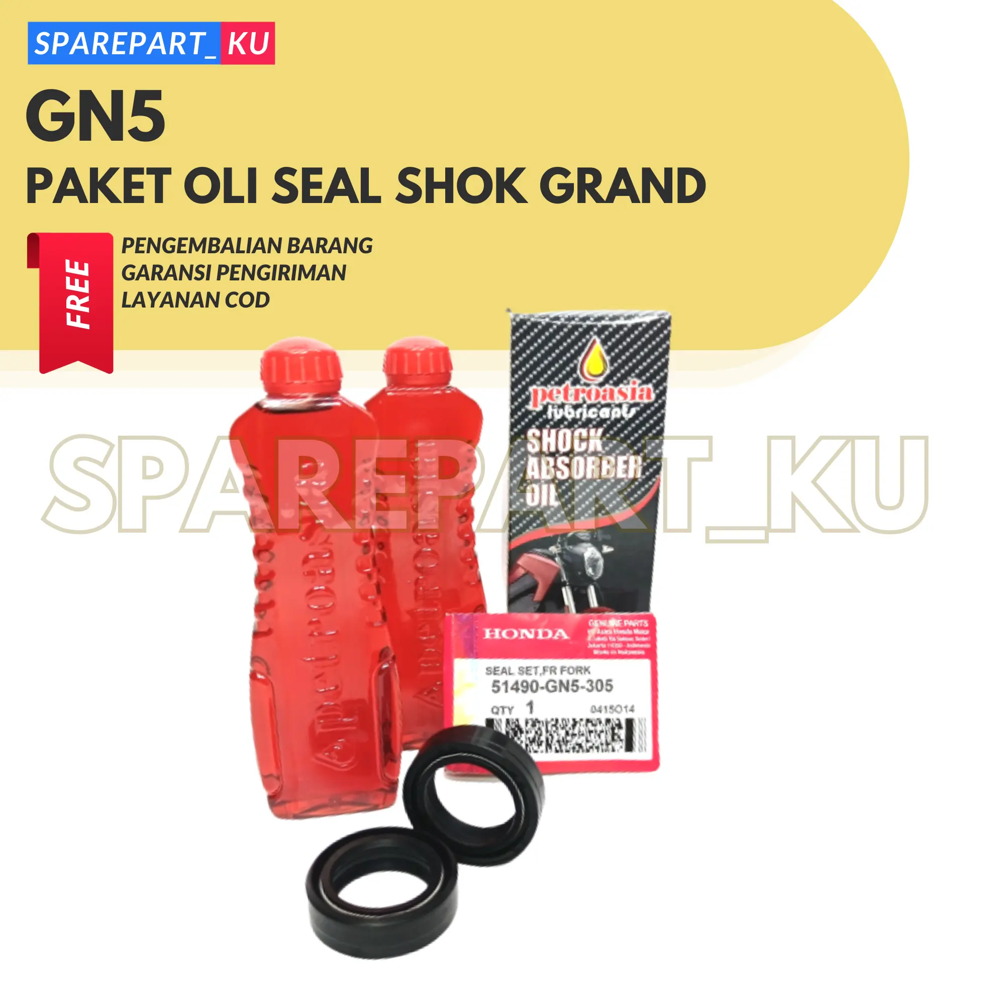 (PROMO) PAKET SEAL SHOCK DEPAN VARIO GRAND SUPRA + OLI SIL SHOK BEAT KARBU KARISMA SUPRA X 125 REVO BLADE FI VARIO 110 125 150 LEGENDA MOTOR BEBEK MATIC / 1 SET MINYAK SHOCKBREAKER / AS SOKBREKER