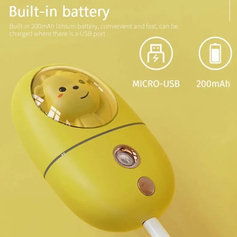 Mini Nano Spray Facial Humidifier Cute Pet Handheld USB Water Replenishment Instrument Face Steamer 35ML Spray Mist Sprayer 801 2