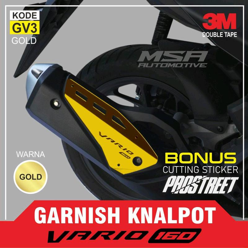 GARNISH KNALPOT VARIO ALL NEW 160 , COVER TUTUP KNALPOT VARIO 160 , MUFFLER COVER VARIO 1