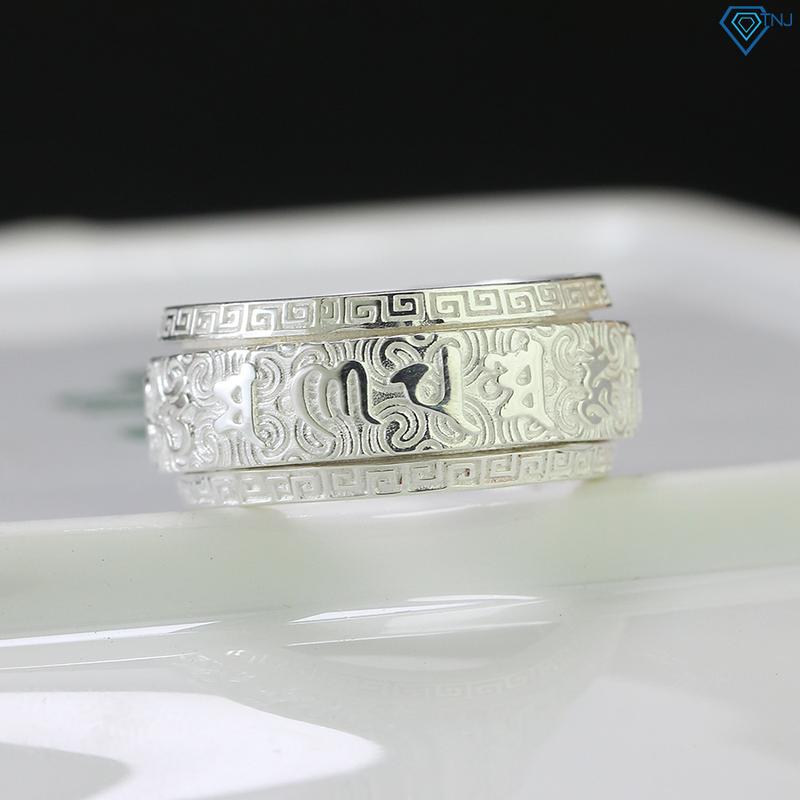 Nhẫn nam bạc TNJ xoay 360 độ NNA0178-TRANG