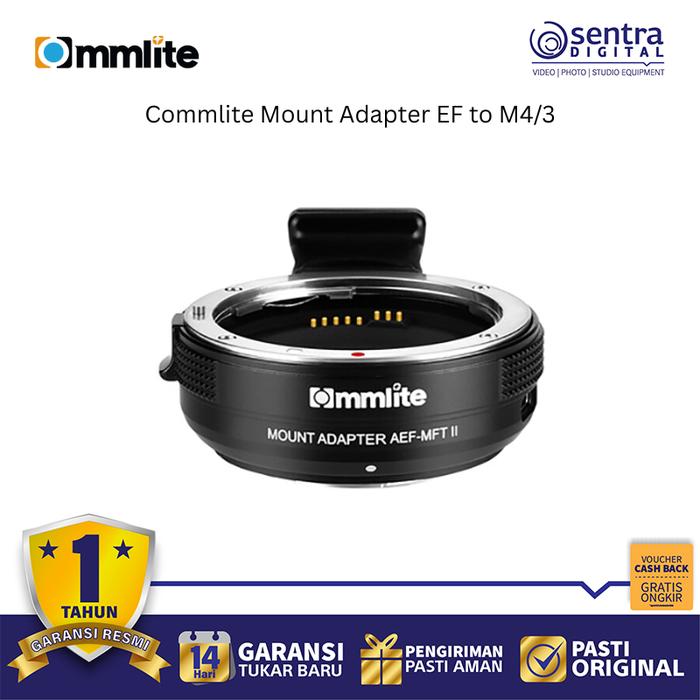 Gambar Commlite CM-EF-MFT Auto Focus Adapter Canon EF to M4/3 dari Sentra Digital Kota Surabaya Tokopedia