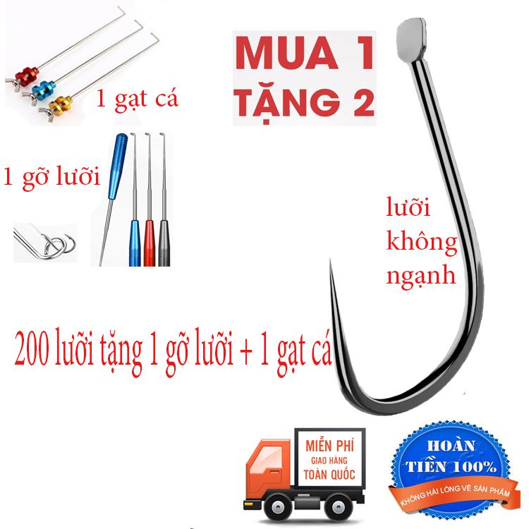 [Tặng 2 quà] 200 Lưỡi câu cá Rô, Chép, Diếc siêu cường, không ngạnh