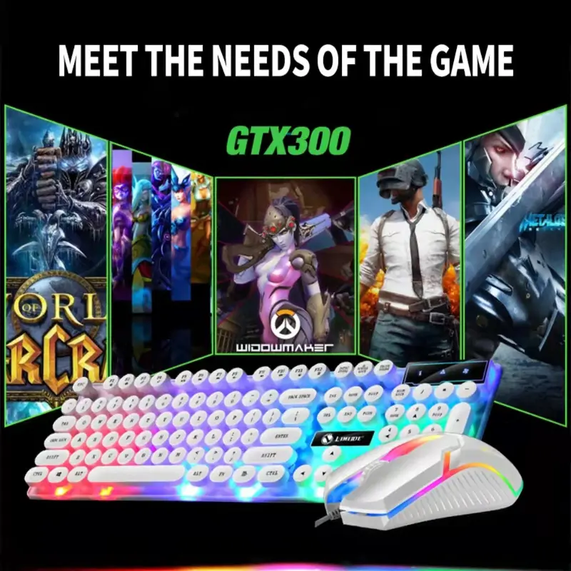 G12 Keyboard Gaming Set Gaming Mouse Keyboard Mechanical With RGB LED Waterproof For Pc keyboard hp Button Computer Peralatan 5