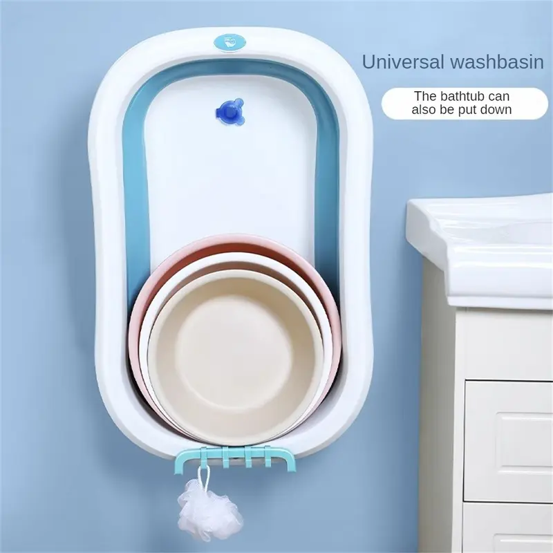 Giá Đỡ Chậu Rửa Gắn Tường Có Thể Gập Lại, Móc Tự Dính, Tiết Kiệm Không Gian, Giá Đựng Đồ, Giá Đỡ Chậu Rửa, Phụ Kiện Phòng Tắm 7
