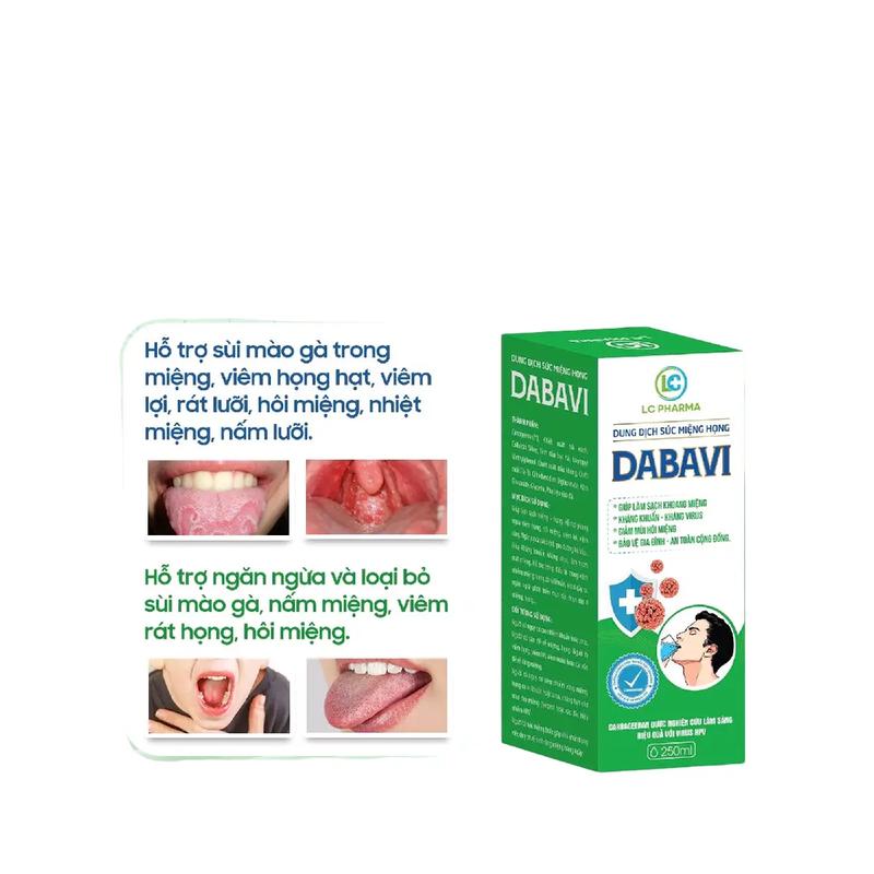  Dung dịch súc miệng họng thảo dược DaBAVI nước  fluor nước  súc Nữ Trắng Răng #viruthpv #Hpv #suimaogakhoangmieng 