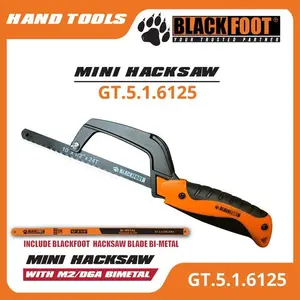 Gagang Gergaji Besi Mini Hacksaw BLACKFOOT Hack Saw Aluminium Potong Pipa Pralon Multifungsi GT.5.1.6125N