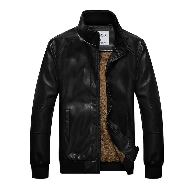 Áo khoác da PU sang trọng lót lông cao cấp LADOS - 1105 với chất da dày dặn bền bỉ,  phong cách Hàn Quốc