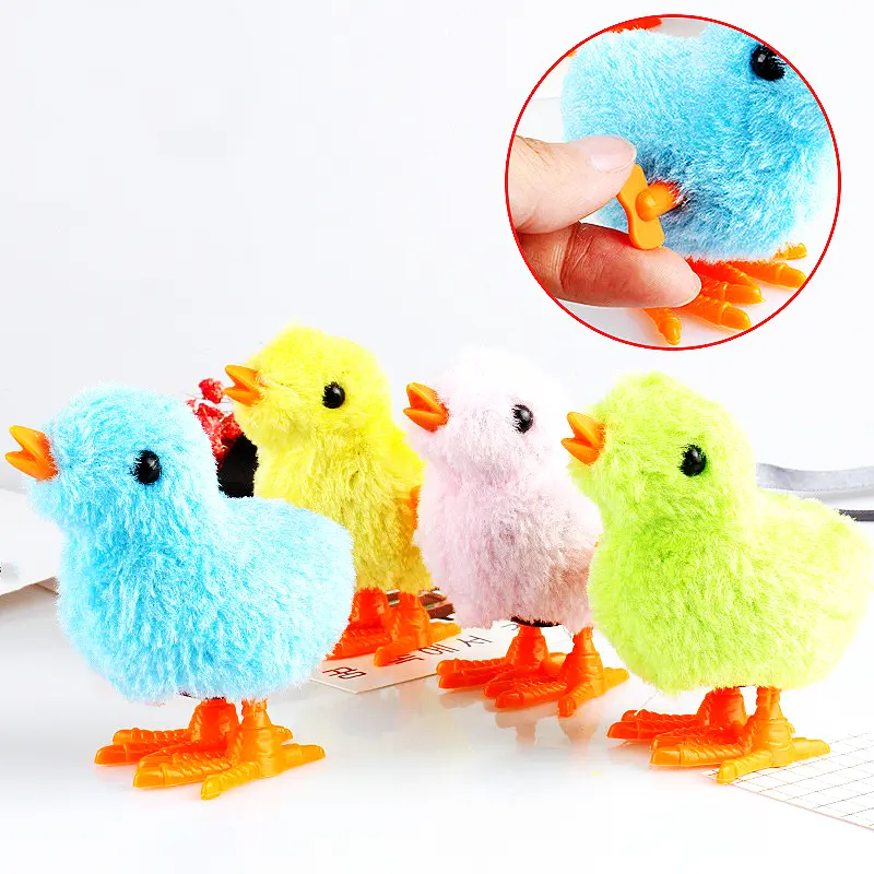 Chicken Clockwork Chicken Plush Children Winding Chicken Nostalgic Educational Toys