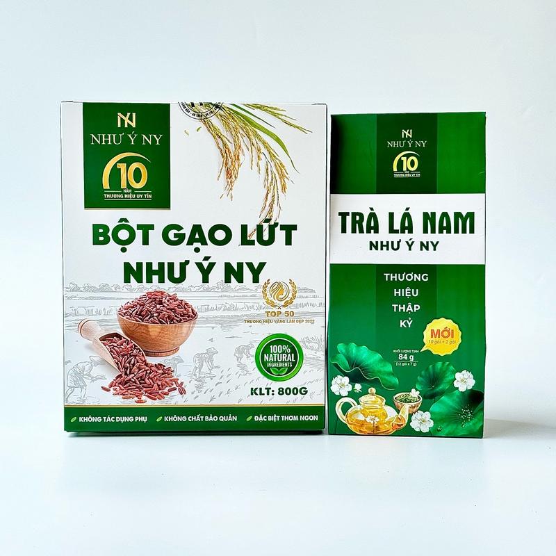 Bột Gạo Lứt Như Ý NY và Trà Lá Nam Như Ý NY [ 1 Bột 1 Trà ]