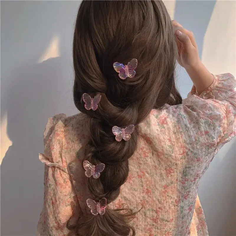 1 Pc Kids Hair Clips Cute Transparent Butterfly Hair Clip For Women Baby Girls Hair Accessories Fashion Barrettes Hairpins