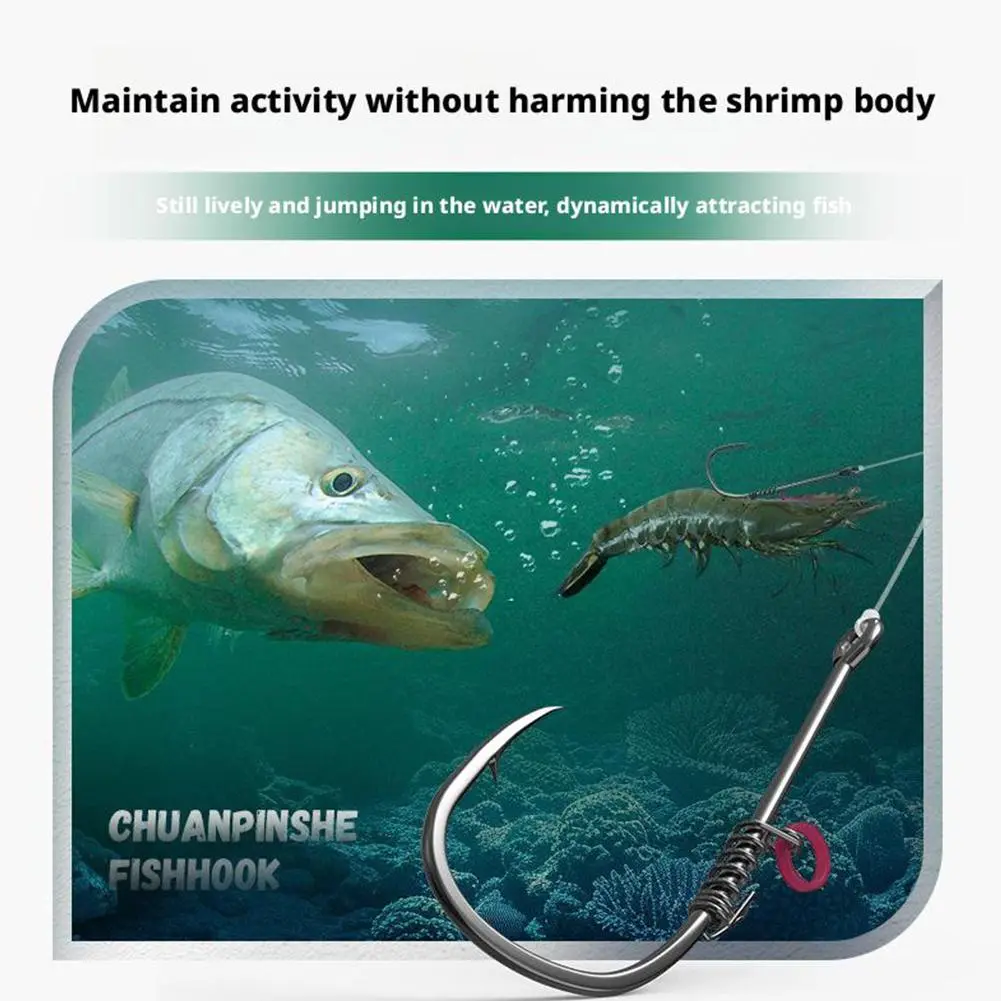 Shrimp Bait Hooks High-carbon Steel Fishhook Fishing Back Hook