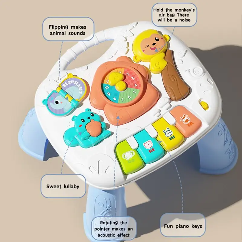Baby Learning Table, Multifunctional Educational Toy, Interactive Baby Learning Table, Early Education Toy for 0-3 Year Olds 3