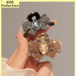 Jepit Rambut Pita Glitter Kecil Jedai Mini Korea Wanita Hiasan Kristal Aksesoris Fashion HZD JPT14