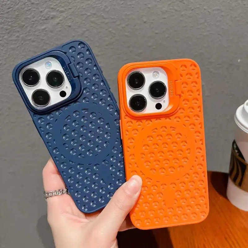 Ốp Điện Thoại Làm Mát Từ Tính, Thiết Kế Sang Trọng, Tương Thích Với iPhone 11, 12, 13, 14, 15 Pro Max Plus, Thoáng Khí, Có Sạc Không Dây, Chống Sốc, Có Giá Đỡ Ống Kính, Phụ Kiện Ốp Lưng 0