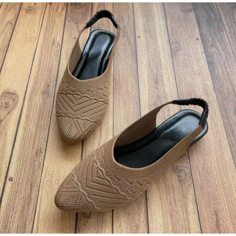 FLATSHOES WANITA RAJUT KARET BELAKANG 1