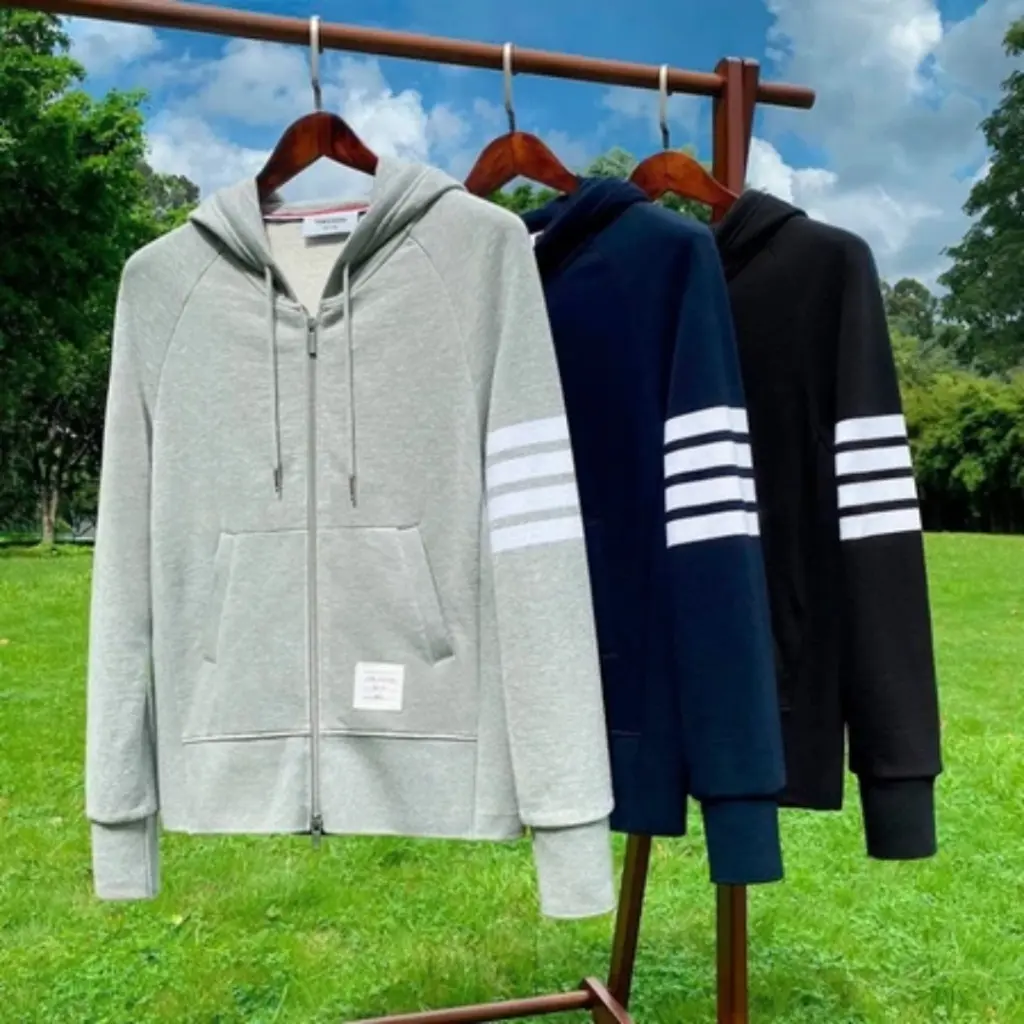 Áo Khoác Hoodie phối 4 sọc Siêu Đẹp Nỉ Bông Dáng Rộng Nam Nữ Áo Hoodie kẻ sọc trắng 2025 mặc đồ đôi M03 - T1S Menswear