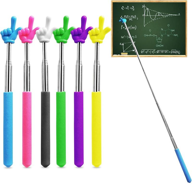 School Pointer Control Design Retractable Teacher Pointer Finger Design StainlessSteel Telescopic ...