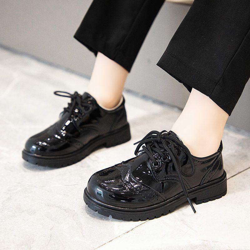 Sepatu pantofel formal anak laki-laki Glossy hitam 3