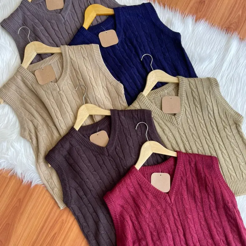 ROMPI VEST CABLE RAJUT ANAK UNISEX USIA 4 5 6 7 8 9 TAHUN / ATASAN ANAK LUCU / OUTWEAR ANAK UNISEX / ROMPI SEKOLAH TK DAN SD 3