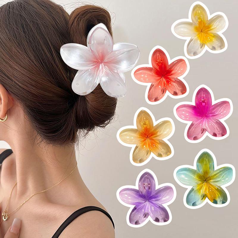 Women Flower Hair Claw  Summer Beach Hair Clips 2