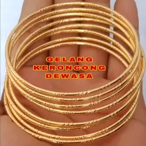 Gelang Kroncong Dewasa set 6 Perhiasan Fashion Xuping Tahan Karat Pelapisan Logam Bracelets Berlian Couple Wanita Elegan