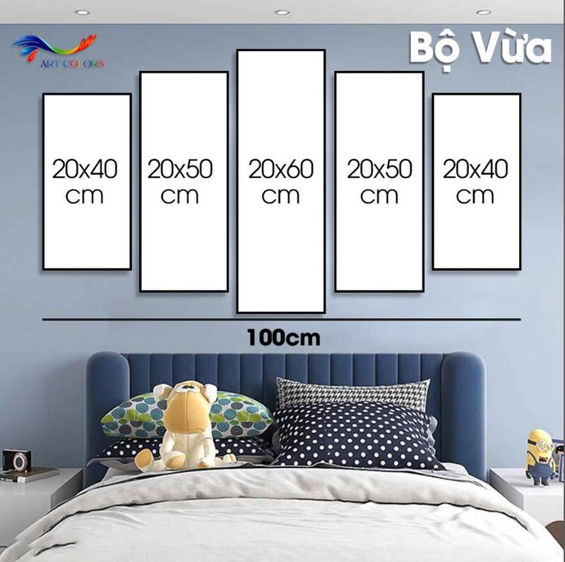 Product Introduction of Tranh Treo tường - Bộ 5 tấm tranh tráng gương Cửu Ngư Quần Hội - Bo viền cao cấp 5