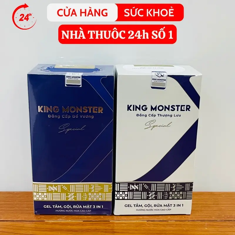 Combo Sữa tắm gội King Monster 3 in 1 hương nước hoa cao cấp Massage Dưỡng Body 3