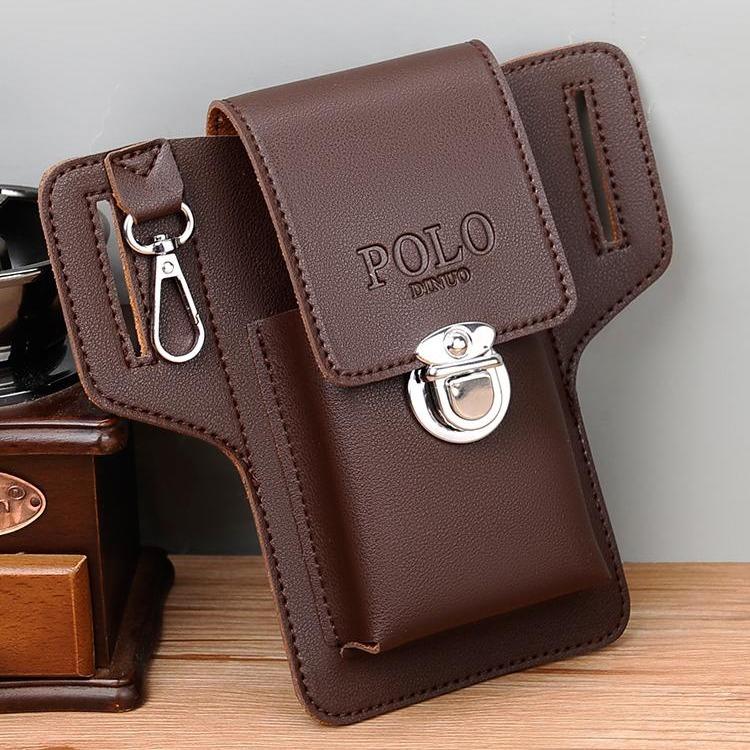    TN22   Bao Da đựng thoại gài thắt lưng- Túi Da gài thắt lưng bỏ điện thoại đeo chìa khóa cho nam đa năng tiện lợi- Có nhiều ngăn 2 màu Đen Nâu Bag Nhung 