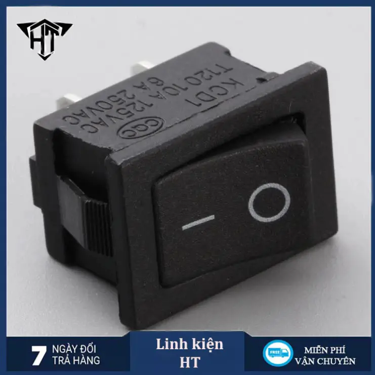Công Tắc Bập Bênh KCD1 6A 250V 2 Chân - Kích Thước 13*14.8*20.8mm (GỬI ĐƠN TỪ 20K)