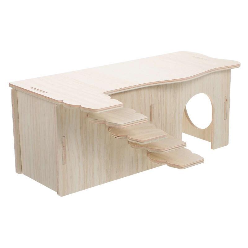 Product Introduction of Rabbit Hamster House Guinea Pig Decorate Wooden Mouse Habitat Travel Toys for Babies 20