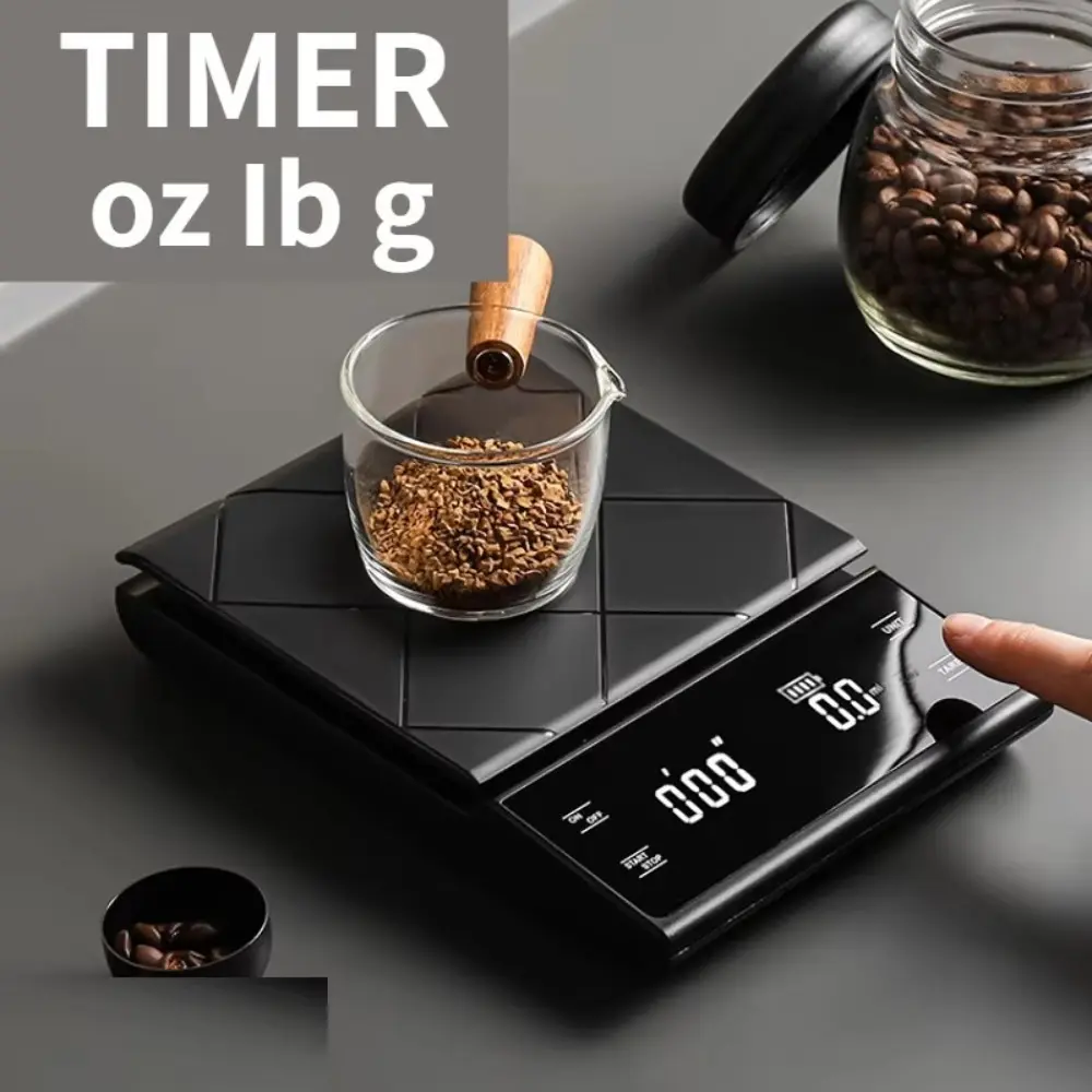 New Oz/Ib/g Digital Food Scale 3kg/0.1g with Timer Electronic Scale USB Charging Digital Display Kitchen Food Scale Kitchen Gadgets