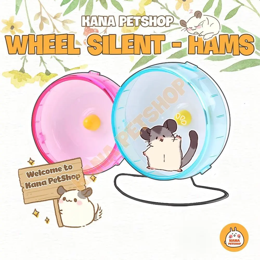 Wheel Gắn Lồng Hamster Sóc FREESHIP Đồ Chơi Wheel Silent Nhựa Nhiều Size Cho Hamter Sóc