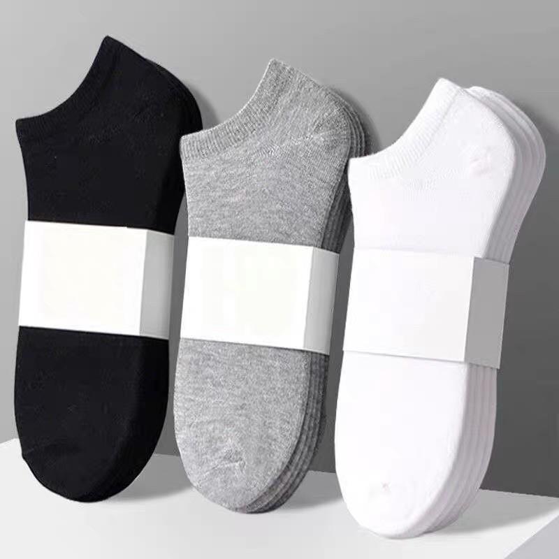 Product Introduction of Ready stock!!! 1 pair men women cotton ankle socks athletic casual solid stripe comfortable sock black white Grey 1