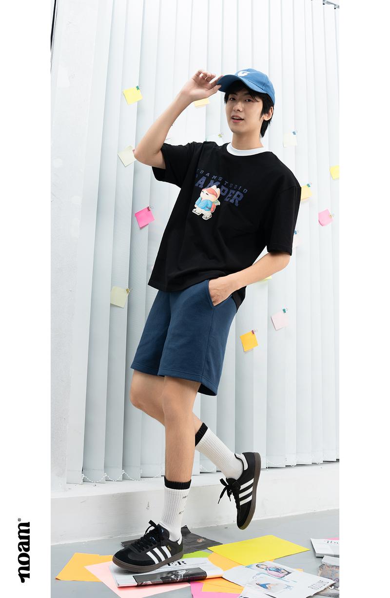 Product Introduction of Áo thun Form rộng NOAM Camper Unisex 100% Cotton - Màu đen/trắng 11