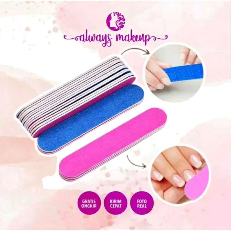 NAIL BUFFER SATUAN MINI WARNA BIRU / PINK UTK ASAH KUKU