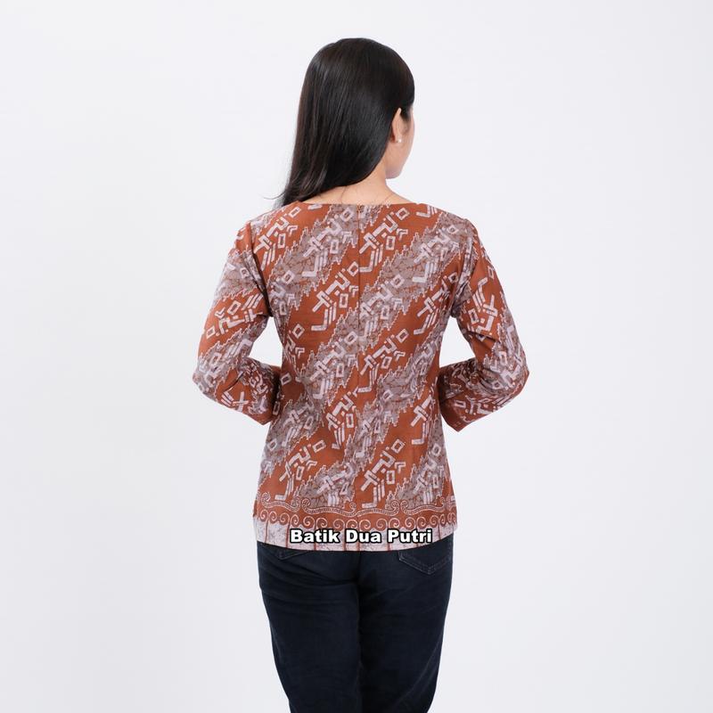 Batik Wanita Blouse Atasan Modern Sompal Lilin Batik Dua Putri Katun 9