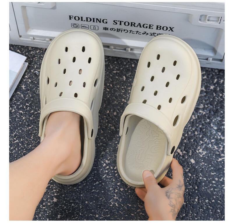 Product Introduction of Couple Hot Sale Brand Clogs Men Sandals Casual Shoes EVA Lightweight Sandles Unisex Colorful Shoes for Summer Beach 7