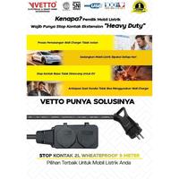 Promo VETTO Stop Kontak Mobil Listrik EV 2 Lubang + Kabel Hitam 3x2,5mm ...