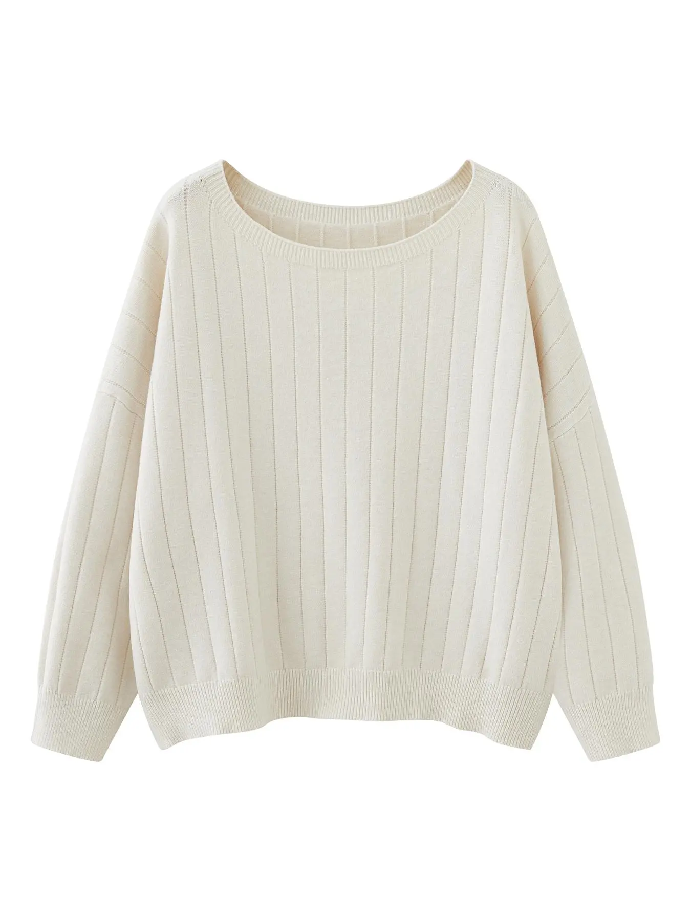 【Plus Size】 Solid Color Drop Shoulder Sweater Pullover, Casual Long Sleeve Round Neck Jumper for Fall & Winter, Women's Plus Clothing for Daily Wear
